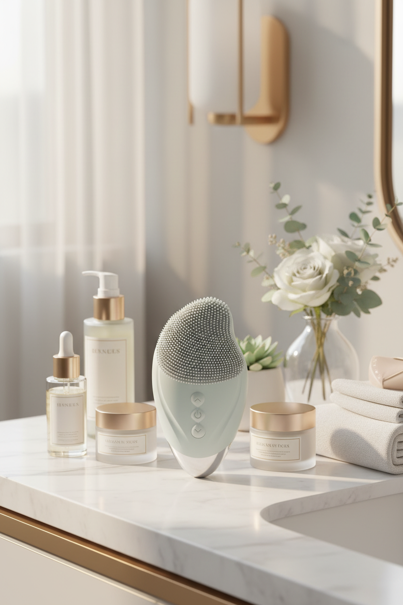 PrimeNest™ GlowTouch Silicone Facial Massager