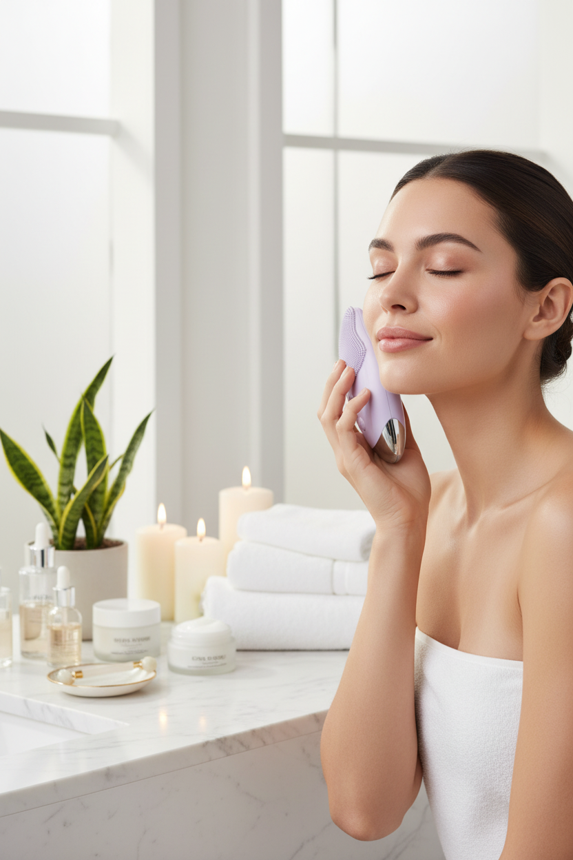 PrimeNest™ GlowTouch Silicone Facial Massager